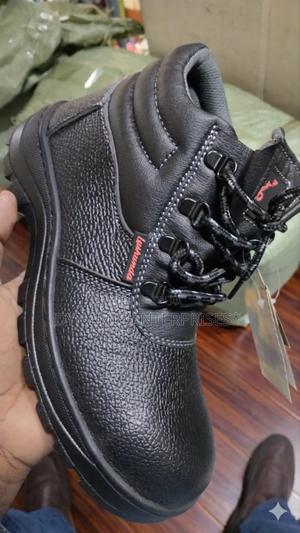 Black Industrial Safety Work Boots - main view