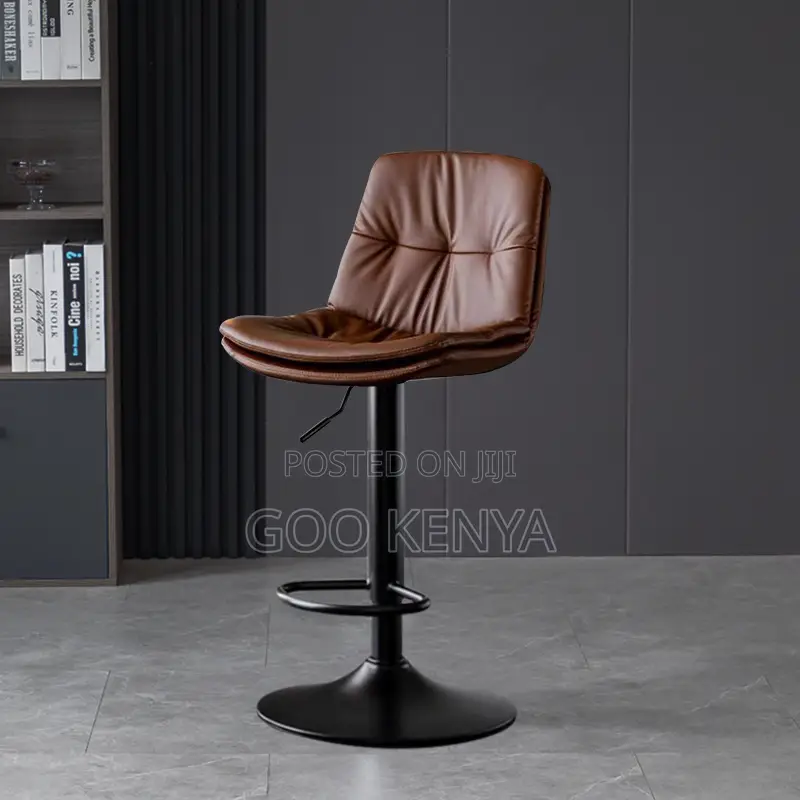 Home Bar Stool; Adjustable Height Bar Stool With Swivel And Backrest