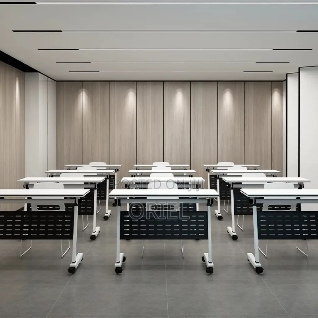Office Study Table : Foldable Mobile Training Conference Table
