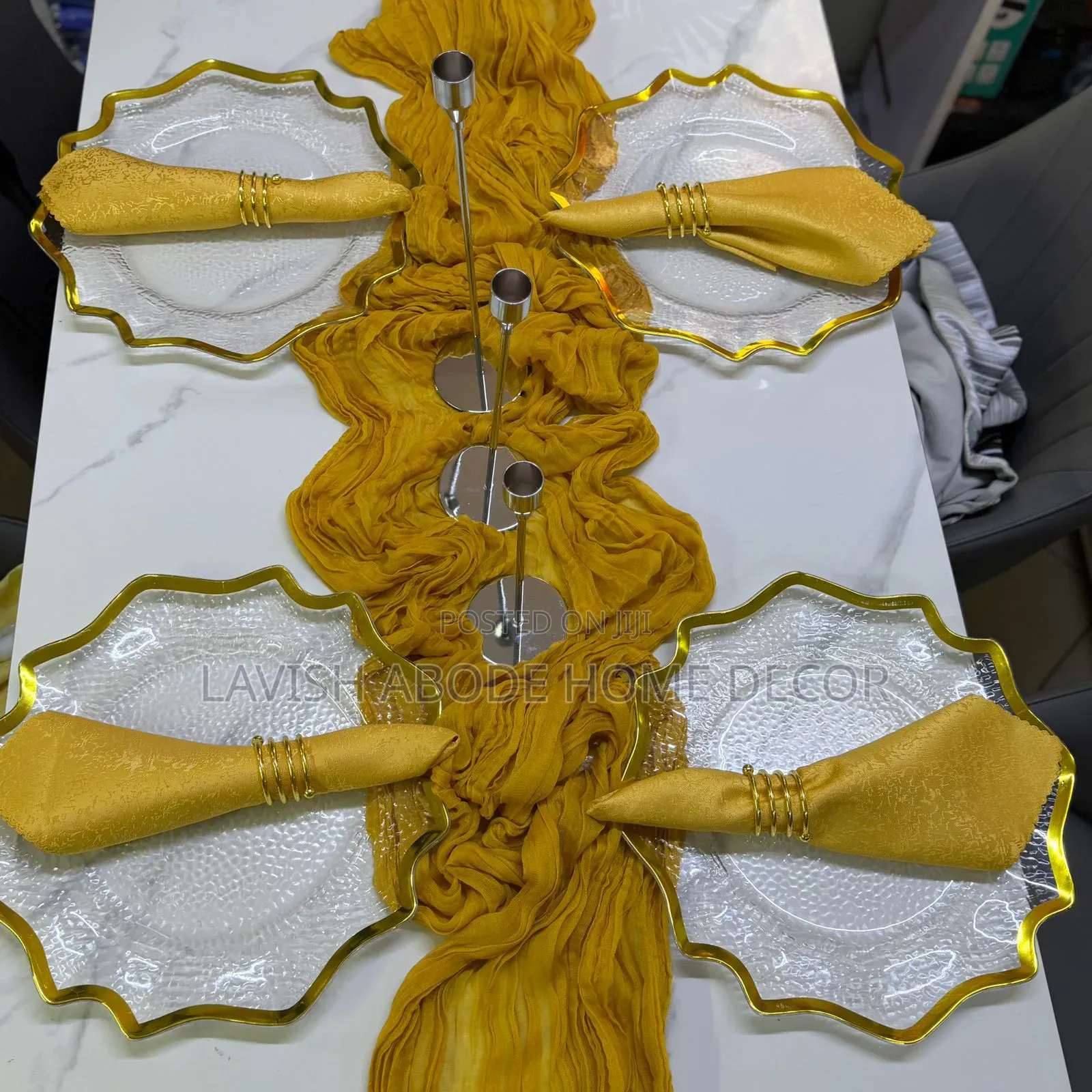 Mustard Yellow Cheese Table Runner