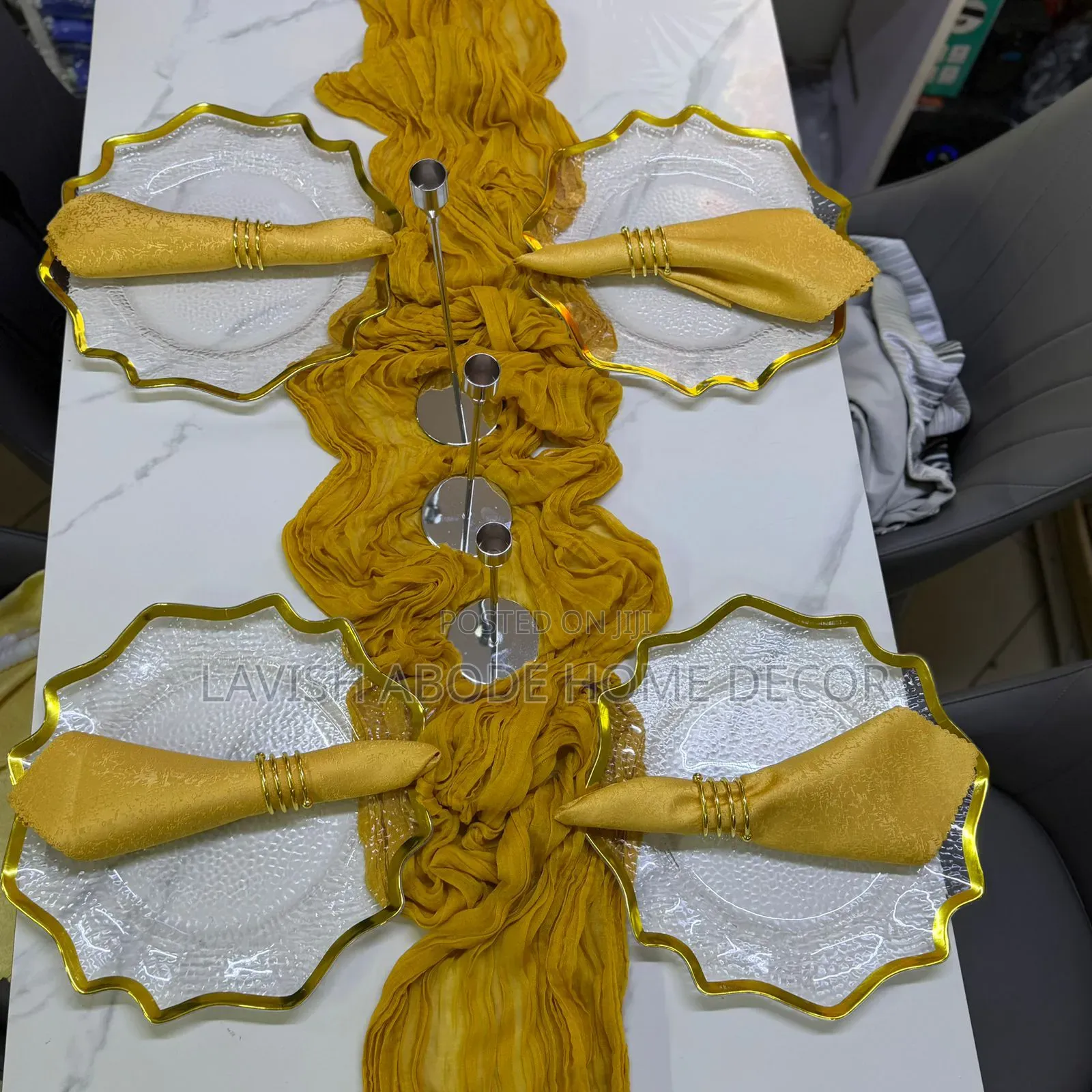 Mustard Yellow Cheese Table Runner