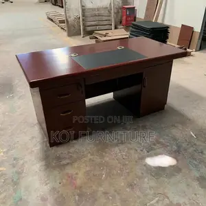Office Desk; 1200mm Brown Red Mahogany Executive Desk