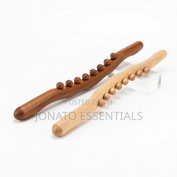 Wooden Guasha Massage Stick, Full Body Muscle Roller, Therapy Tool - thumbnail 3