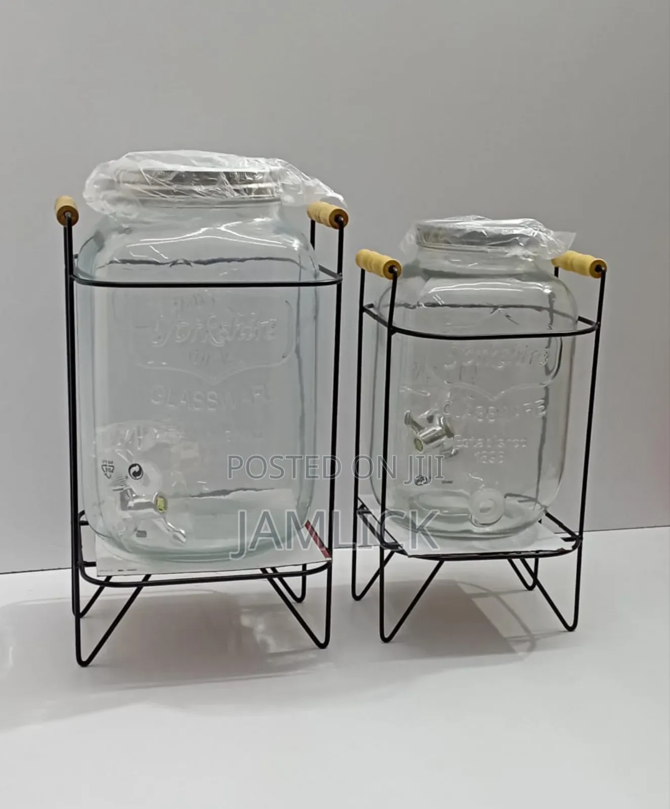 Glass Juice Dispenser With Metallic Stand 5l 8l - Bz
