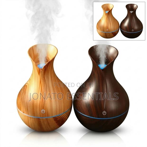 Led Wood Grain Essential Oil Diffuser Humidifier