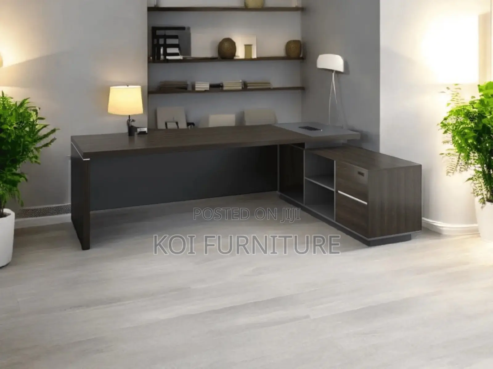 Office Desk; 1.6m L Shaped Executive Office Desk