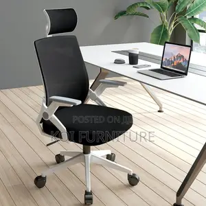 Office Chair; Ergonomic Mesh Office Chair With Flip-Up Armrests