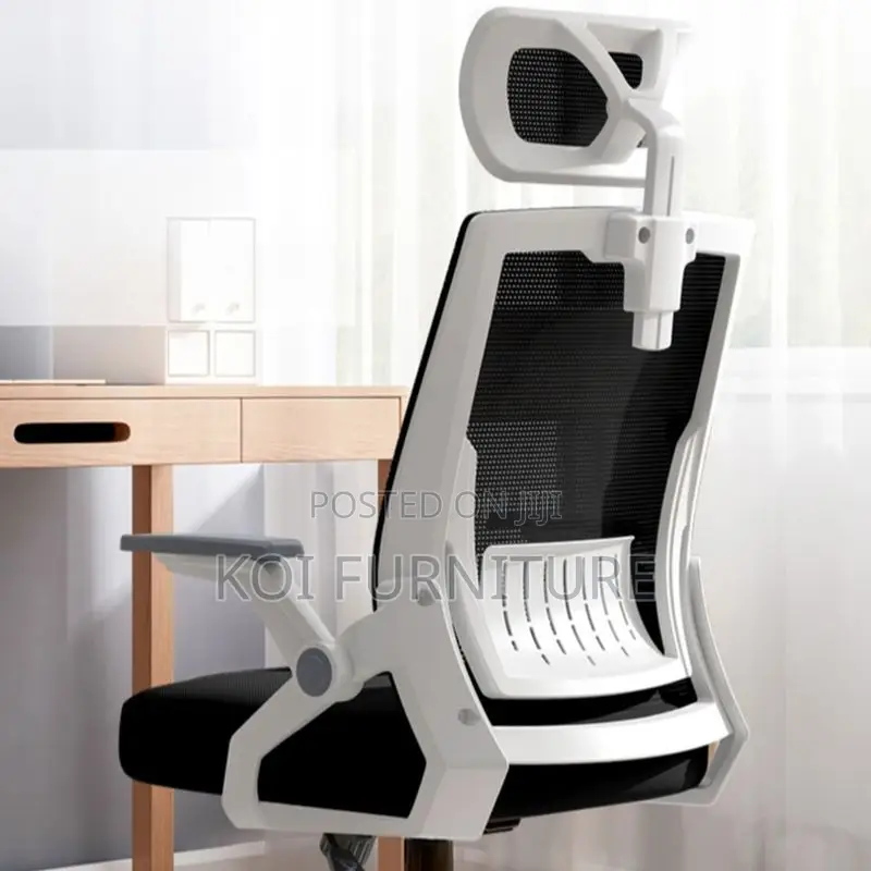 Office Chair; Ergonomic Mesh Office Chair With Flip-Up Armrests
