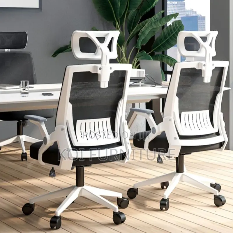 Office Chair; Ergonomic Mesh Office Chair With Flip-Up Armrests