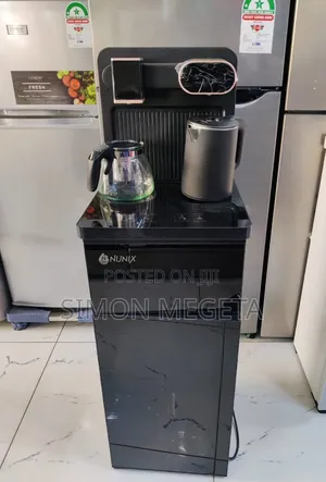 Black and Silver Nunix A1c Bottom Load Hot and Cold Water Dispenser
