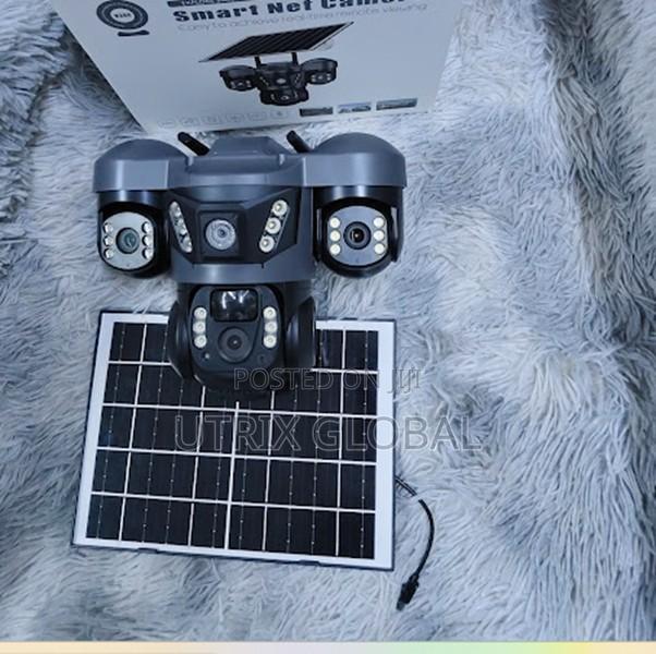 Triple Lens Outdoor Solar Wifi Cctv Camera System - main view