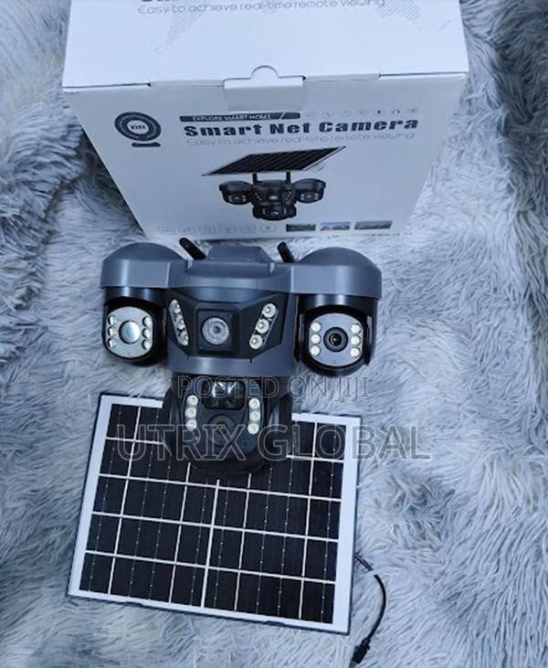 Solar Wifi Triple Lens Cctv Camera With Night Vision