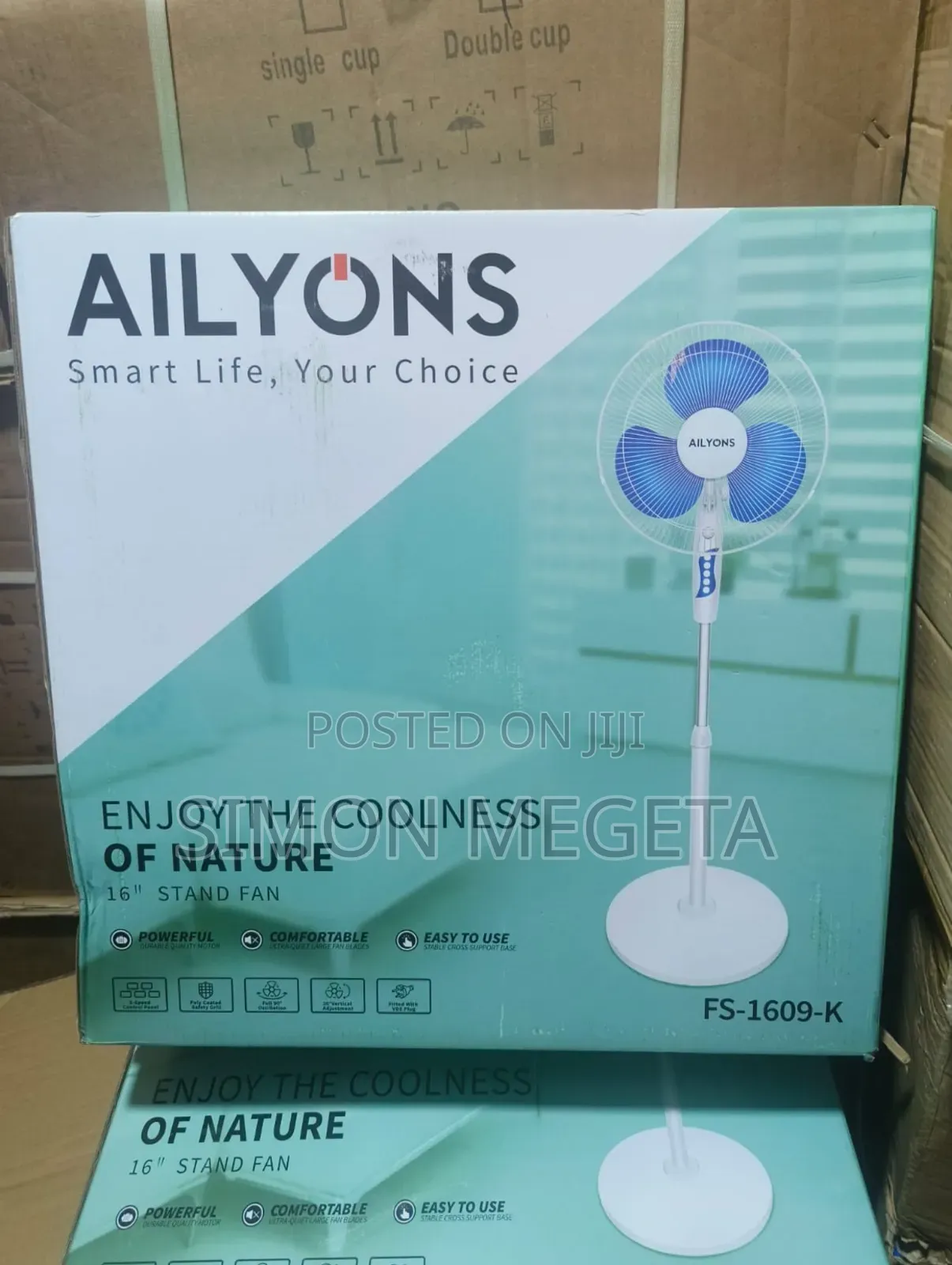 Ailyons 16 Inches Standing Fan
Box 4 Pieces