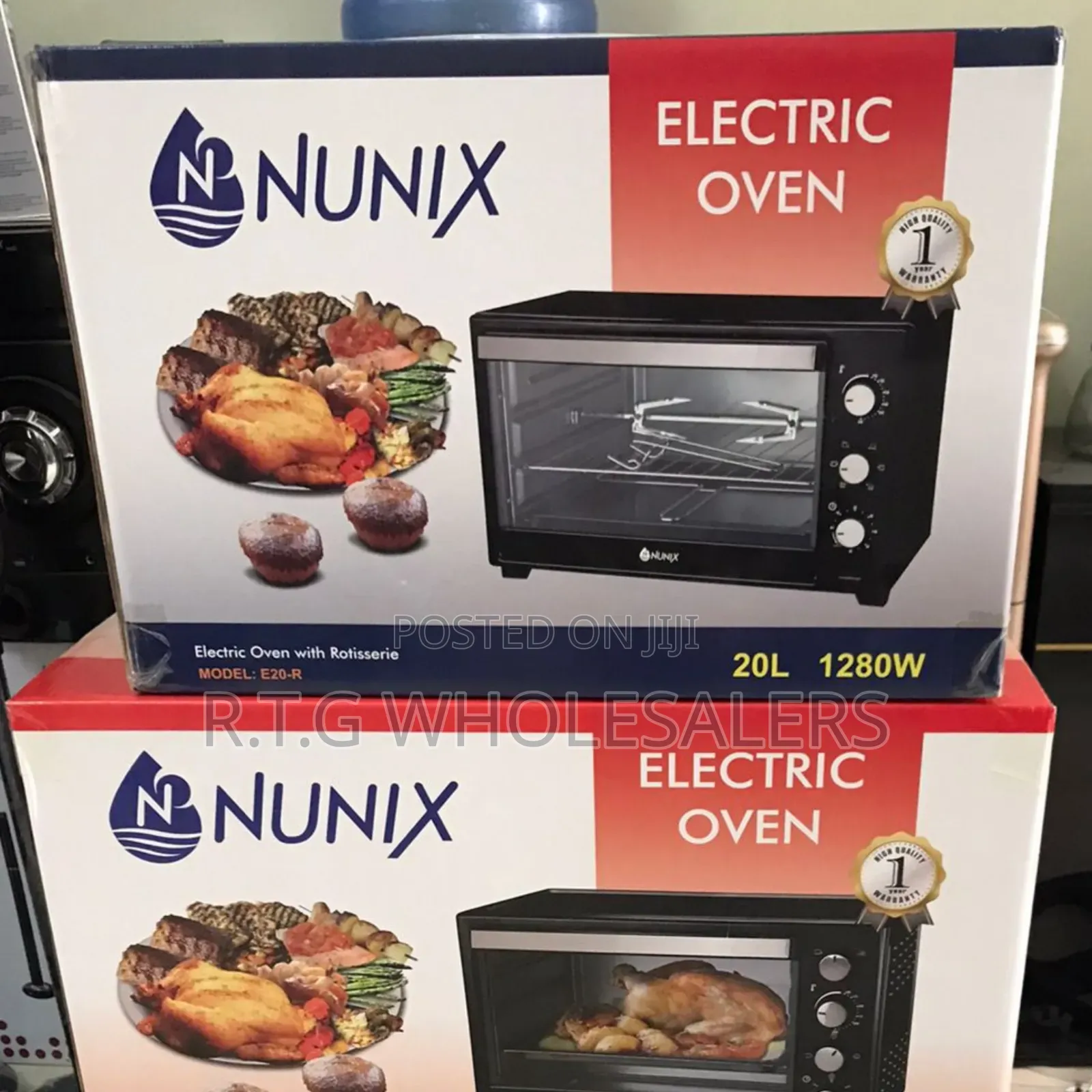 Nunix 40 Litres Electric Oven With Rotisserie Timer