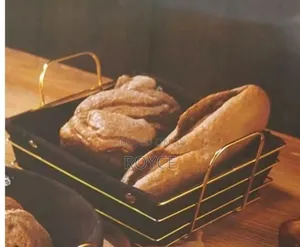 Gold Frame Black Cloth Bread Basket