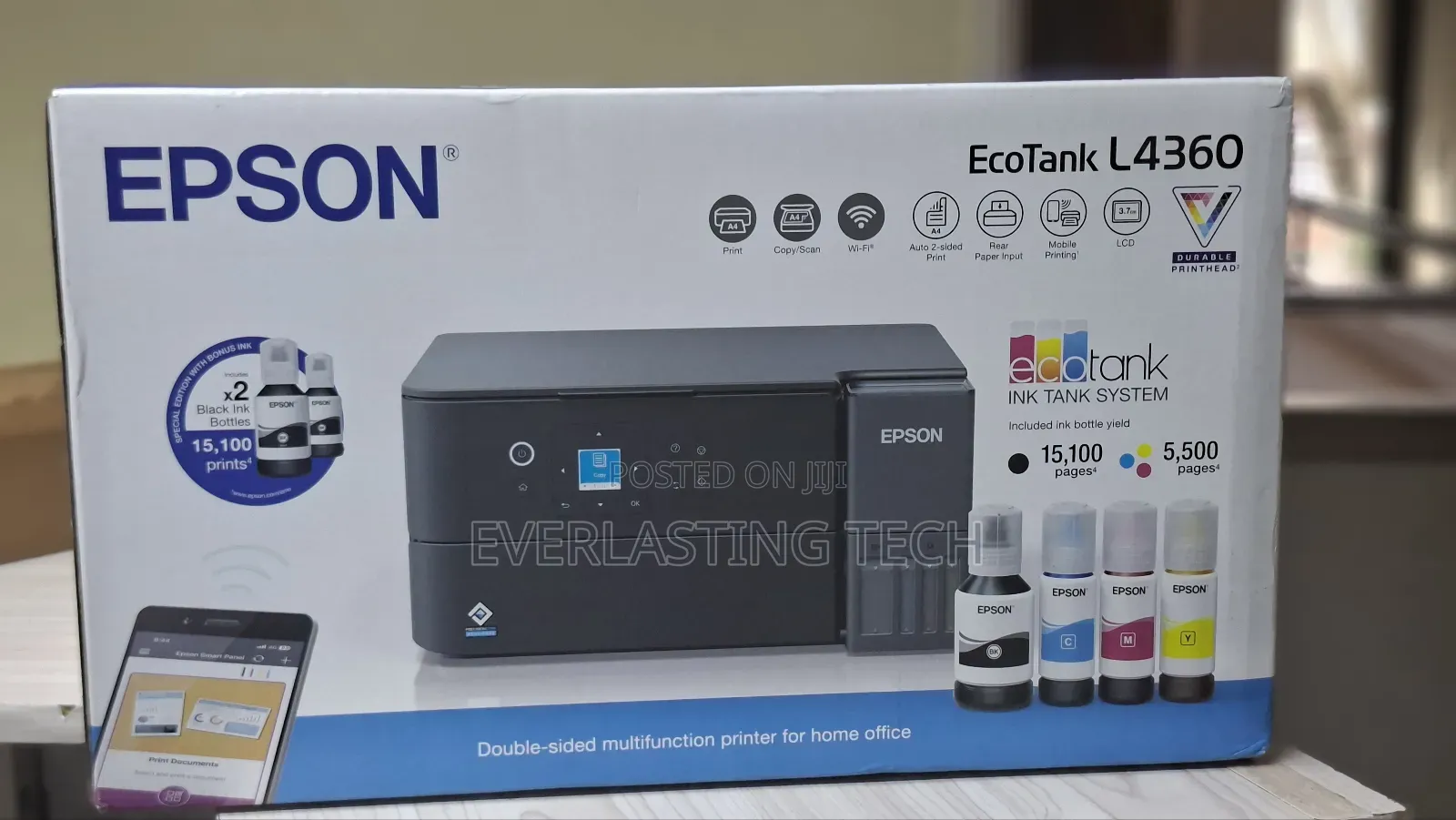 Epson Ecotank L4360 Multi-Function Wifi Color Ink Tank Printer