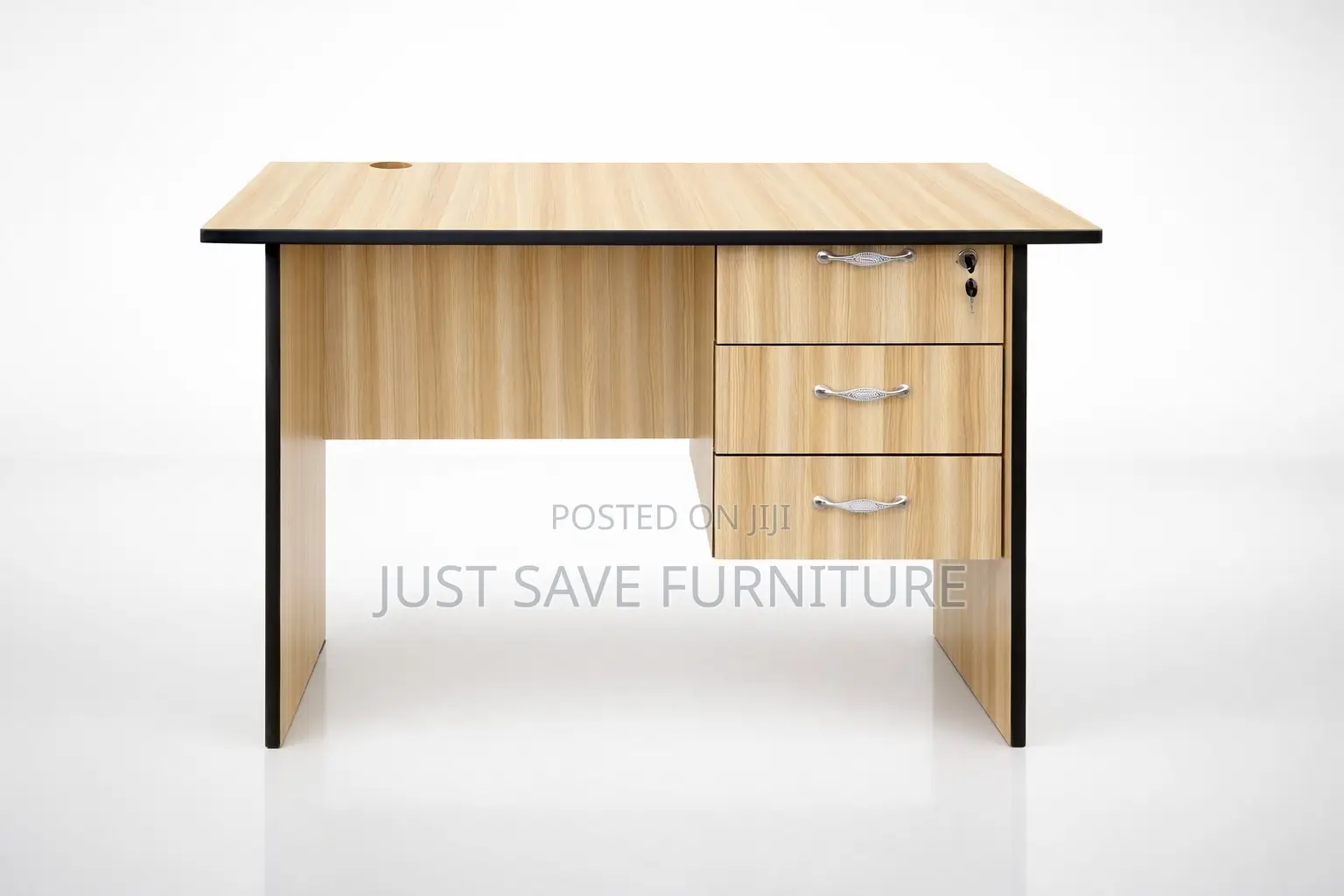 1m Modern Wooden Office Desk With 3 Drawers – Strong Stylish