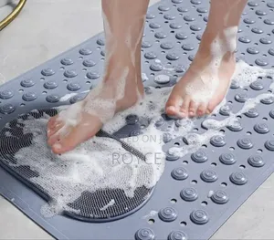 Anti-slip Bathroom Mat With Foot Scrub