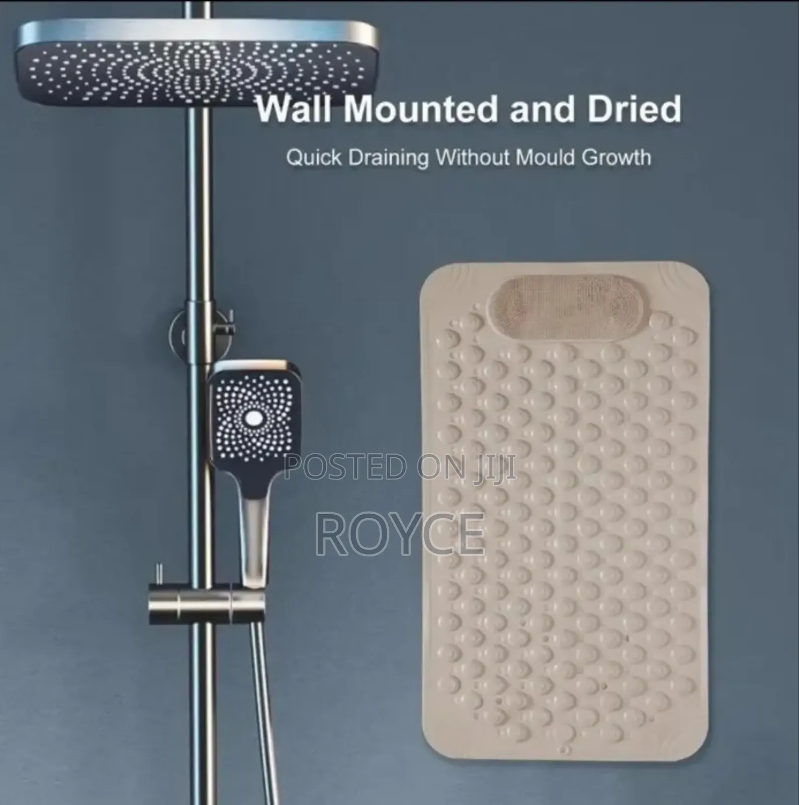 Anti-slip Bathroom Mat With Foot Scrub