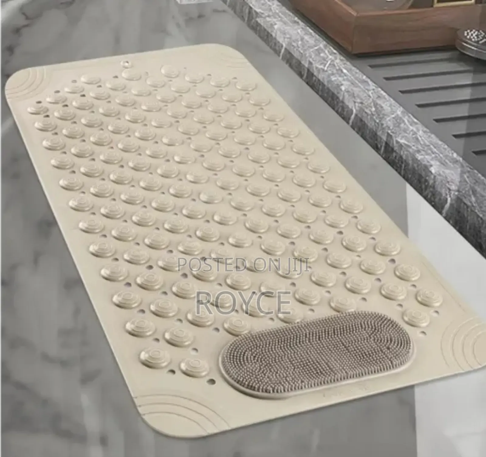 Anti-slip Bathroom Mat With Foot Scrub