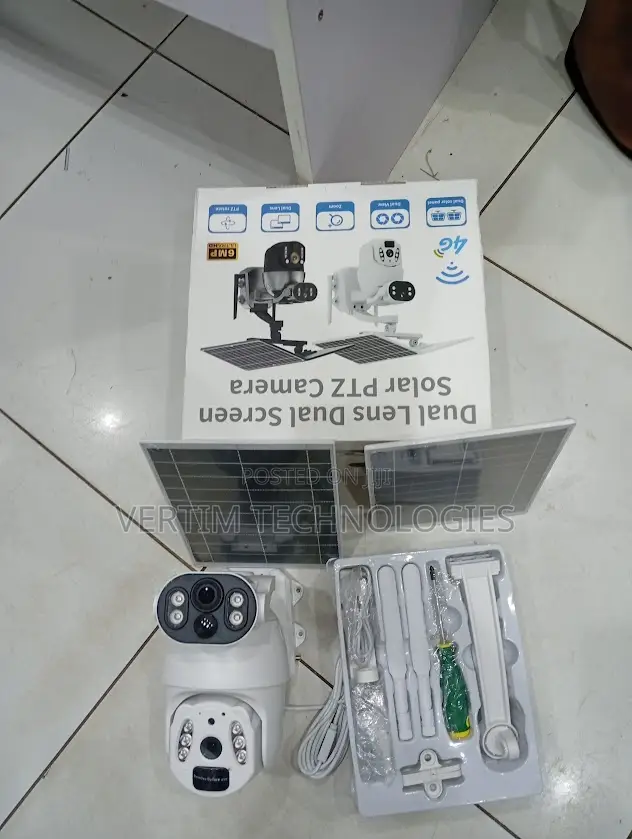 Ubox 6mp 12x Zoom Solar PTZ Camera Dual Lens Dual Screen