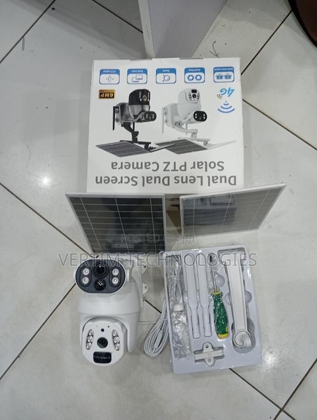 6mp Dual Lens Solar Powered Security Outdoor 4g Dual Panel Solart - main view