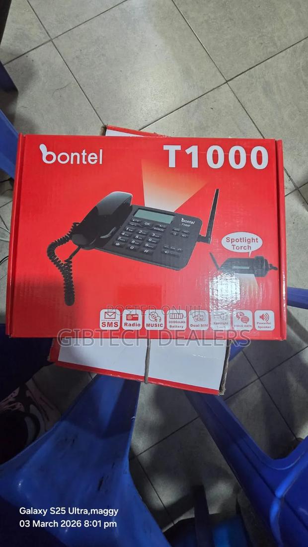 Bontel T1000 GSM Fixed Wireless Landline Desktop Phone (Dual Sim)