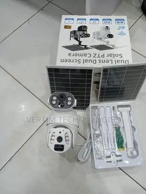 Ubox 6mp Dual Lens Solar CCTV Camera With Sim Card Slot