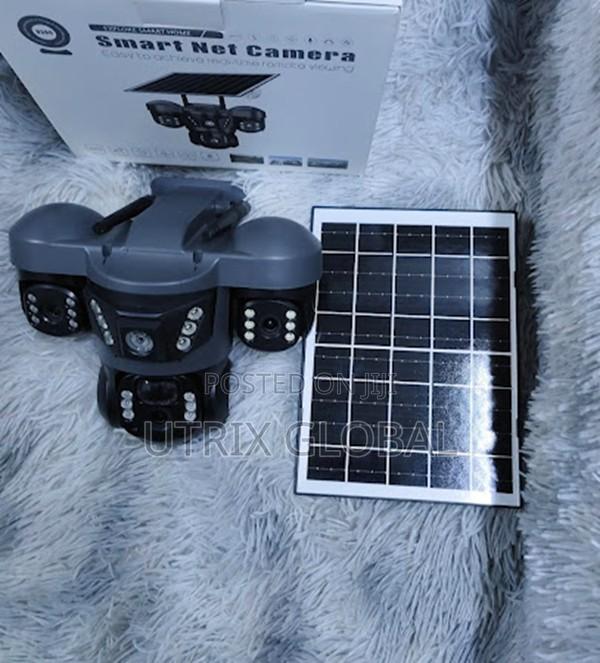 Triple Lens Solar Cctv Camera Wifi Outdoor Security - main view