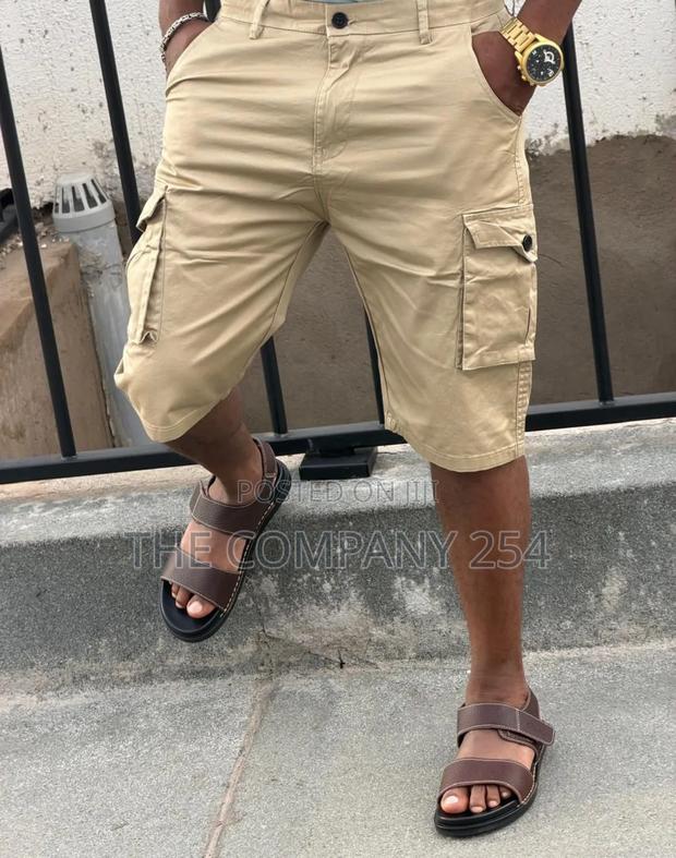 Quality Leather Men Side Pocket Cargo Shorts Available - thumbnail 4