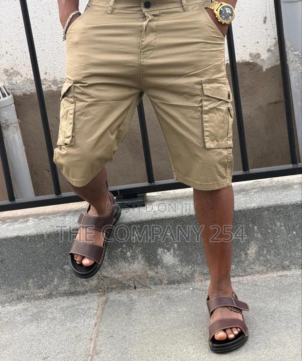 Quality Leather Men Side Pocket Cargo Shorts Available - thumbnail 8
