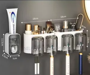 Classic Toothbrush Holder /Toothpaste Dispenser +4cups