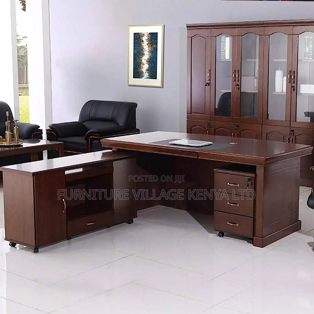 Office Tables; 1.6m Executive L-shaped Office Desk