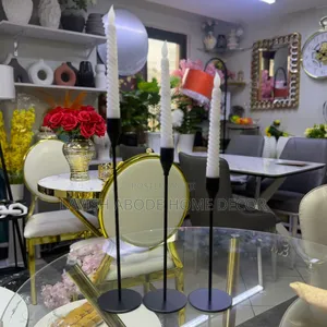 3pcs Black Decorative Candle Holder for Dining Tables/Console Table