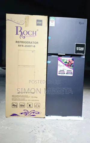197 Litres Roch RFR-250-Dt-B Double Door No Frost Refrigerator