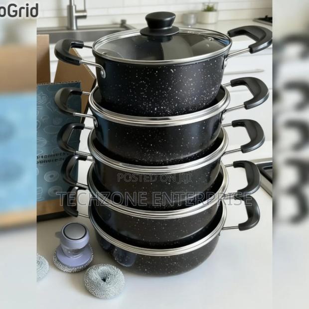 Black 14 Pieces Non Stick Cookware Set 