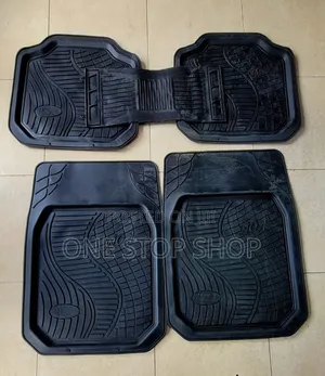 5pc Black Plain Car Carpet Floor Mats
