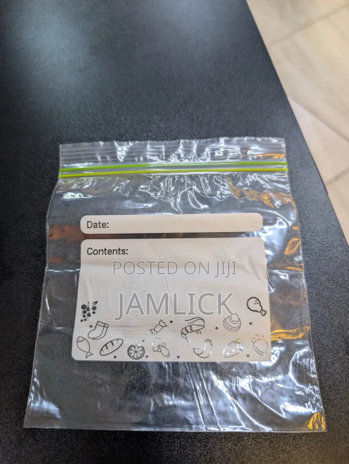 Reusable Label Ziplock Food Storage Bags –Id