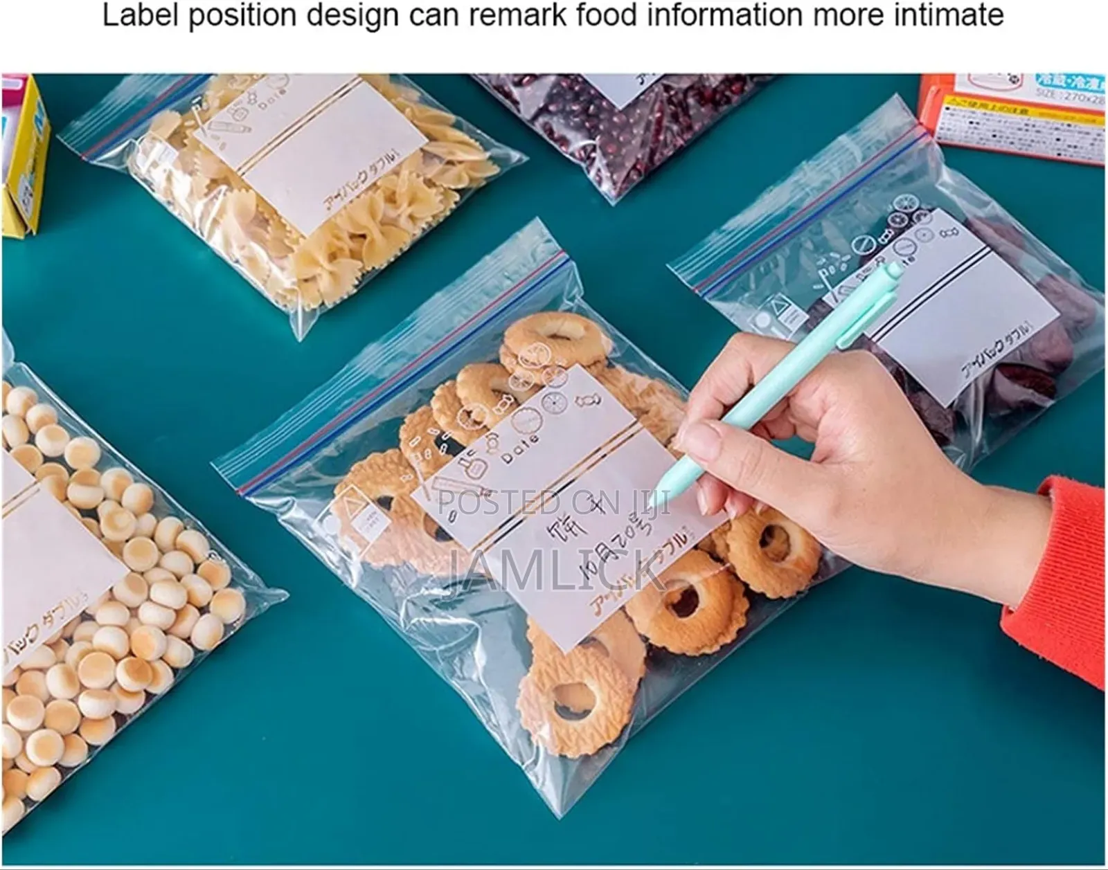 Reusable Label Ziplock Food Storage Bags –Id