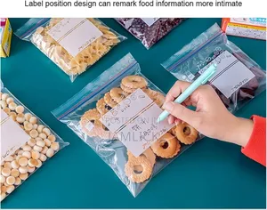 Reusable Label Ziplock Food Storage Bags –Id