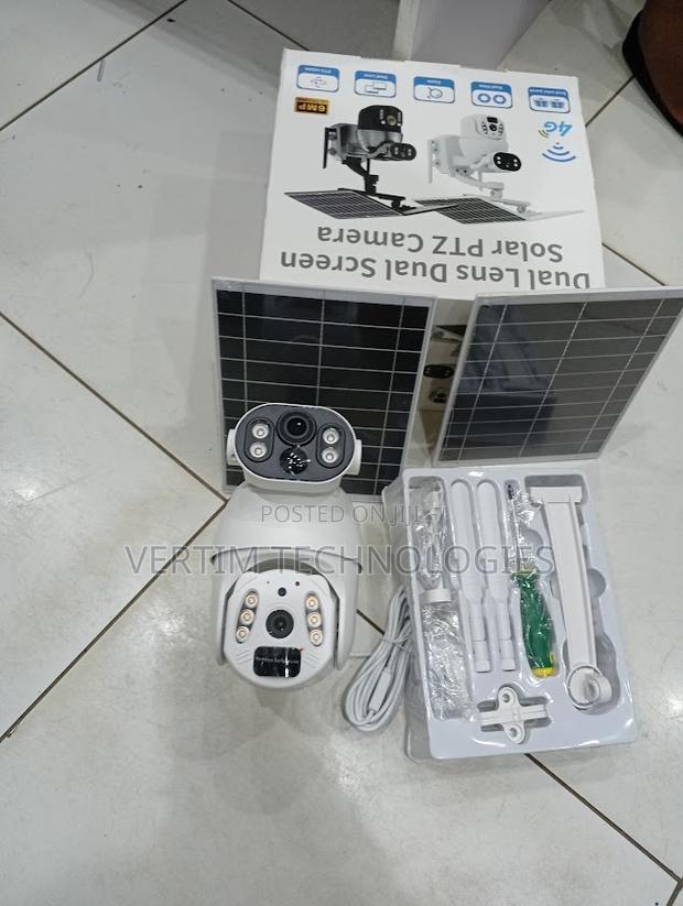 6mp Dual Lens Dome 4g Sim Card 2solar Panel Battery Powered 2 Screen - main view