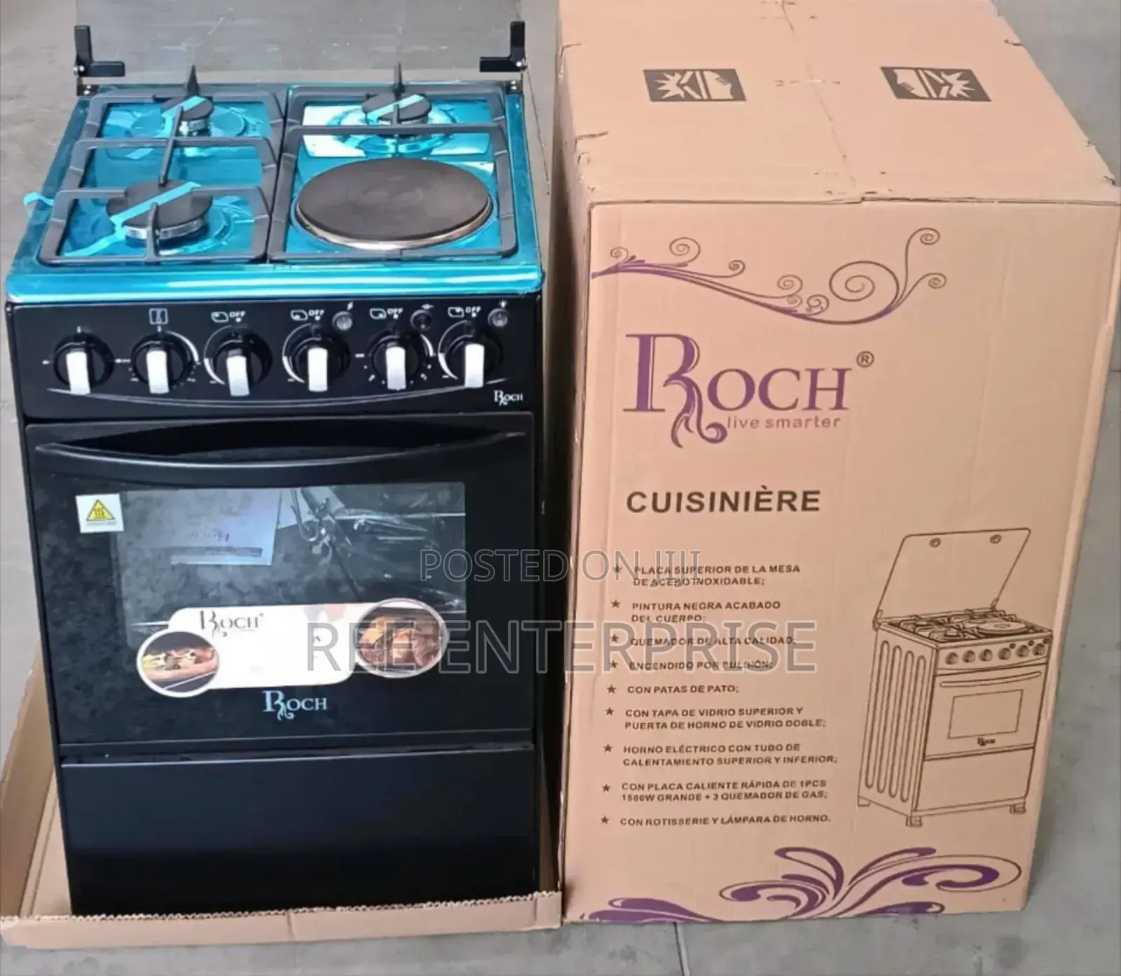Roch*  50×55 Standing 3gas +1electric Cooker