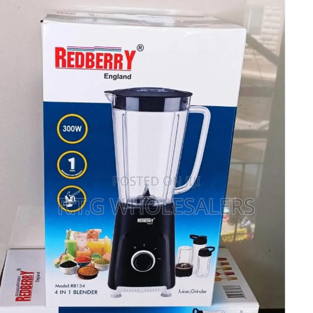 Redberry 4-in-1 Blender With Grinder Chopper