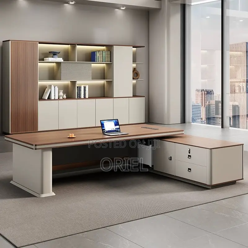 Office Desk : 1.6m L-Shaped Workstation Executive Desk
