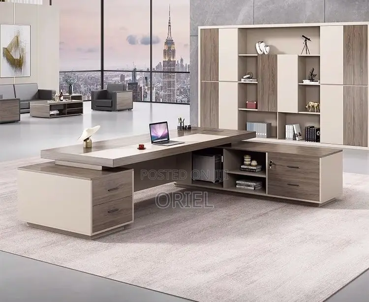 Office Desk : 1.6m L-Shaped Workstation Executive Desk