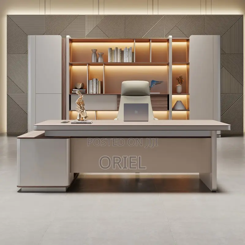 Office Desk : 1.6m L-Shaped Workstation Executive Desk