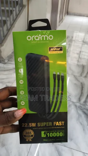 Oraimo Power Bank 10000mah, 22.5 Watts