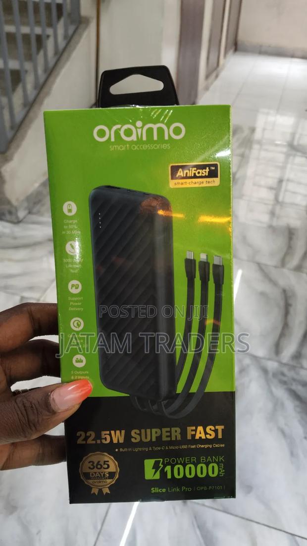 Oraimo Power Bank 10000mah, 22.5 Watts