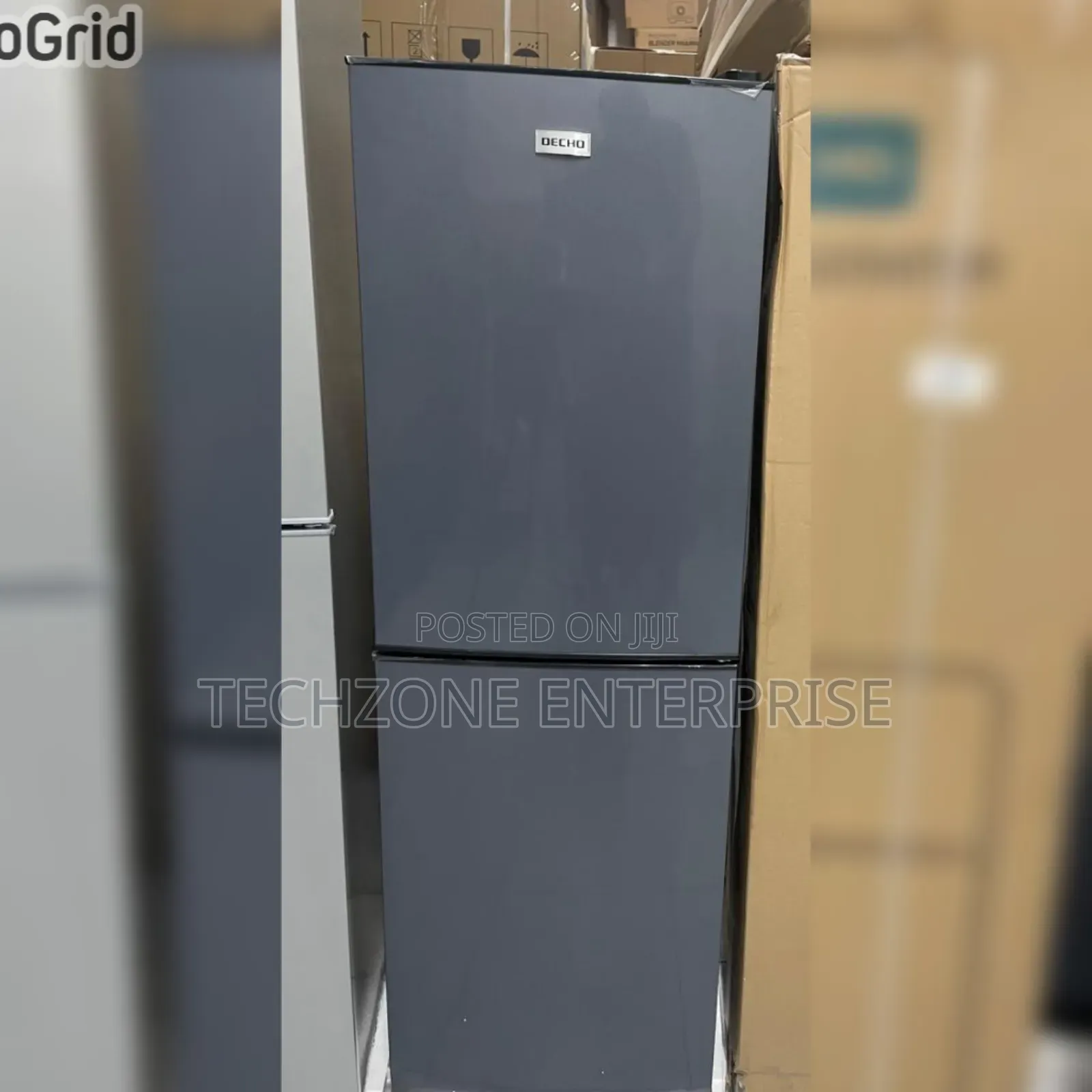 Decho 138 Litres Double Door Refrigerator, Grey 