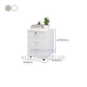 Office Cabinet; Office Cabinet With Locking Drawers and Rolling Base